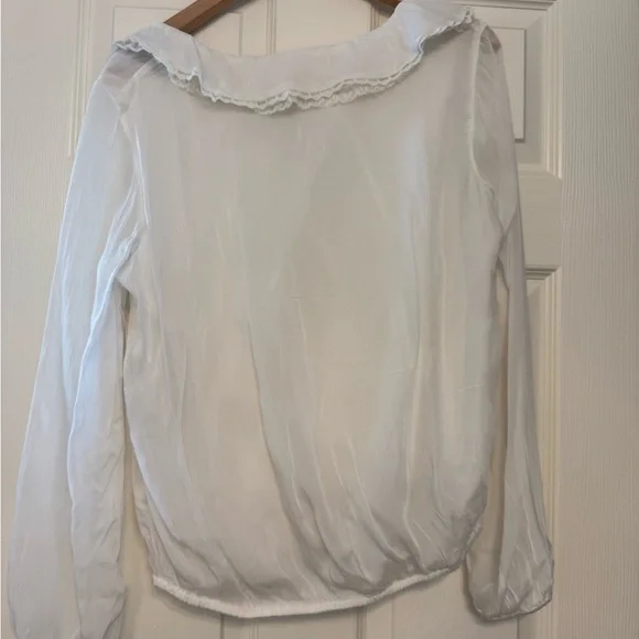 Lucky Brand White Ruffled Blouse - Picture 3 of 4